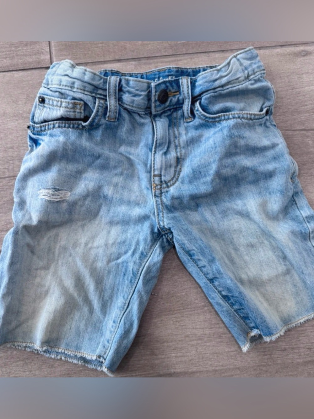 Cat & Jack Light Blue Distressed Denim Shorts